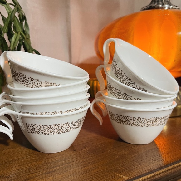 Corelle Other - 1970’s Corelle Woodland Brown Tea Cups Set